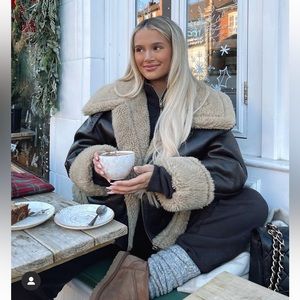 ZARA ZW COLLECTION DOUBLE-FACED BIKER JACKET